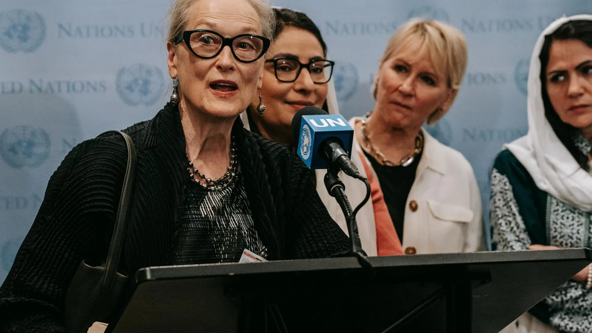 La actriz estadounidense Meryl Streep, en la sede de las Naciones Unidas en Nueva York.