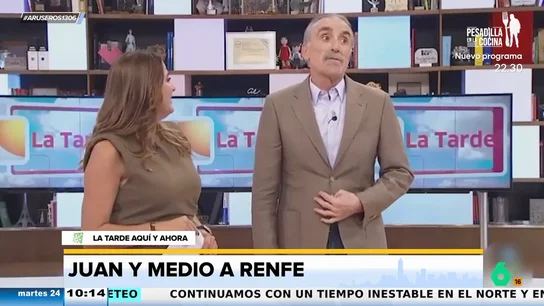 Juan y Medio carga contra Renfe: "Ahora es ten fe, porque a saber a qué hora sales y a qué hora vuelves" Juan y Medio carga contra Renfe: "Ahora es ten fe, porque a saber a qué hora sales y a qué hora vuelves"