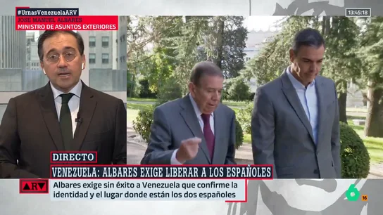 Albares carga contra Feijóo tras "seis días sin pedir perdón" por sus acusaciones sobre Venezuela: "Está incapacitado para gobernar" Albares carga contra Feijóo tras "seis días sin pedir perdón" por sus acusaciones sobre Venezuela: "Está incapacitado para gobernar"