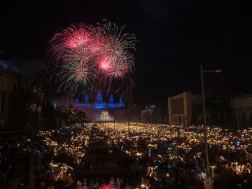 Fuegos artificiales en Barcelona Fuegos artificiales en Barcelona