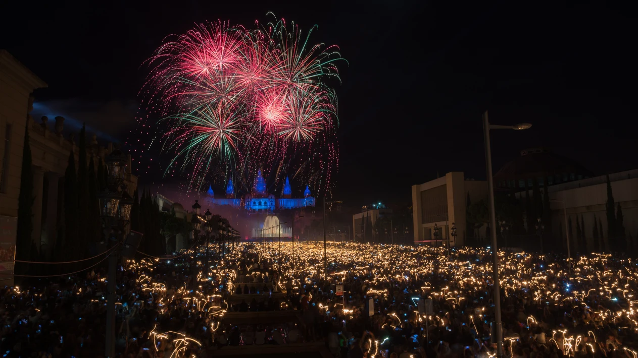 Fuegos artificiales en Barcelona