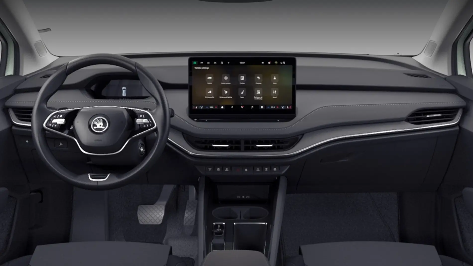 El interior del Skoda Enyaq El interior del Skoda Enyaq