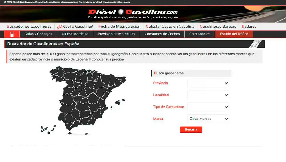 Buscador de estaciones de servicio Buscador de estaciones de servicio