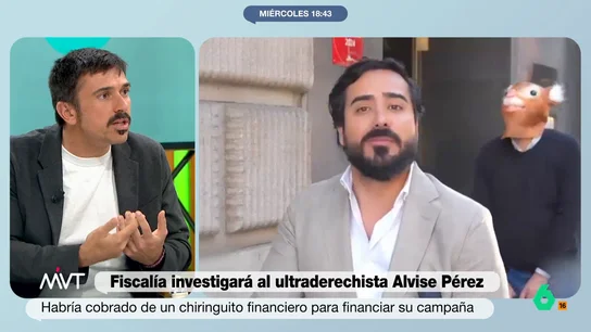 Ramon Espinar, tajante sobre Alvise Pérez: "Yo no he visto nada más tonto en política en mi vida" "El tono de la conversación, el análisis político que hace, el comportamiento que transluce. No se puede ser más imbécil", valora Ramón Espinar en este vídeo tras escuchar a Alvise Pérez ofrecer a un empresario legislar para él a cambio de favores.