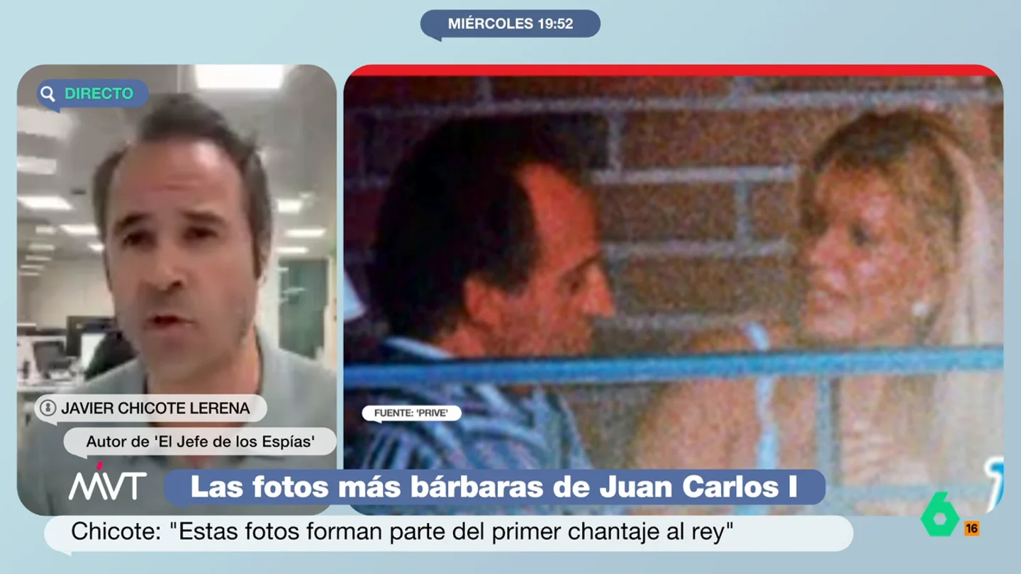 Javier Chicote, sobre los "preocupantes" audios y vídeos desconocidos de Juan Carlos I y Bárbara Rey: "El rey hablaba de otras personas" Javier Chicote, sobre los "preocupantes" audios y vídeos desconocidos de Juan Carlos I y Bárbara Rey: "El rey hablaba de otras personas"