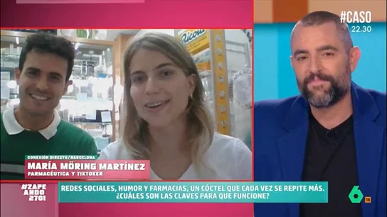 La farmacéutica María Möring habla de sus divertidos vídeos en Tik Tok Con motivo del Día Mundial del Farmacéutico, Zapeando entrevista a María Möring, una farmacéutica de Barcelona cuyos vídeos triunfan en Tik Top por su humor y espontaneidad. En este vídeo, desvela todos sus secretos.