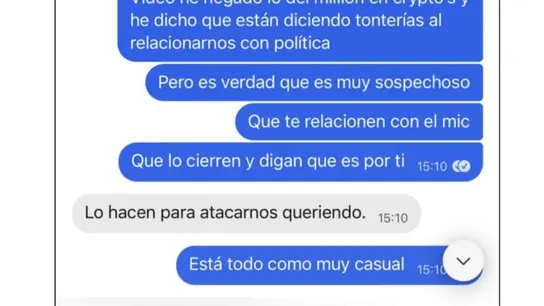 Conversación entre Alvise Pérez y Captura de la conversación de Alvise Pérez y Álvaro Romillo Conversación entre Alvise Pérez y Captura de la conversación de Alvise Pérez y Álvaro Romillo