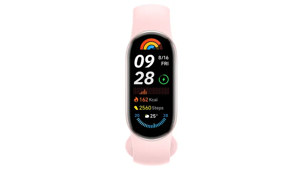 La Xiaomi Smart Band 9 en rosa La Xiaomi Smart Band 9 en rosa