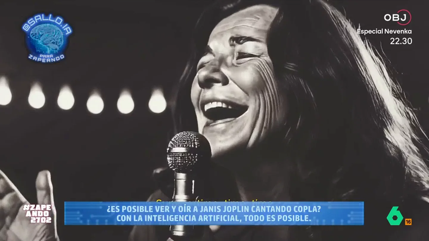 ¿Cómo sería la versión coplera de 'Summertime' de Janis Joplin? Un productor musical lo muestra en Zapeando El productor musical Álex Ferrer aceptó el reto del programa de modificar la mítica canción de blues y ha conseguido demostrar que, gracias a la Inteligencia Artificial, todo es posible.