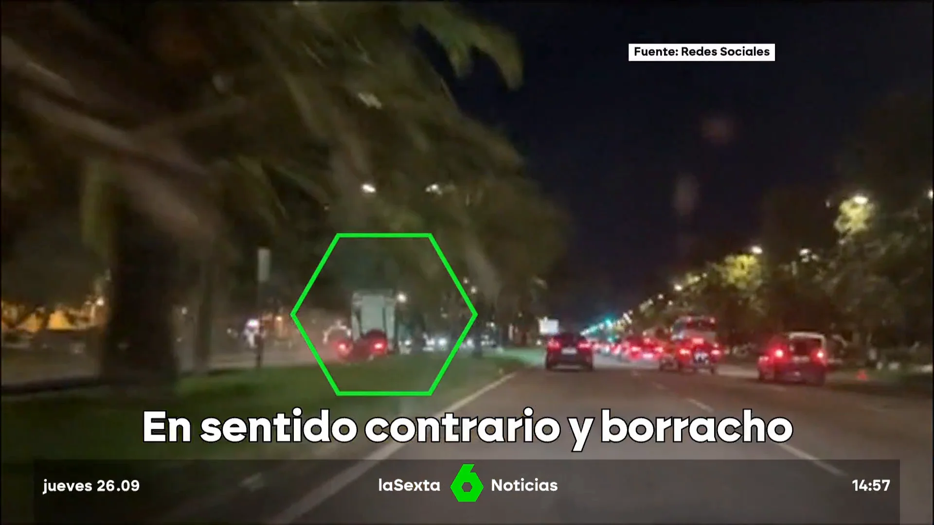 en sentido contrario y borracho