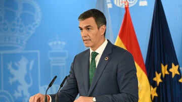 El presidente del Gobierno comparece ante la prensa en la sede de la Representación Permanente de España ante Naciones Unidas, en Nueva York.