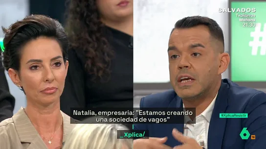 Debate entre Camarero y Natalia, empresaria Debate entre Camarero y Natalia, empresaria