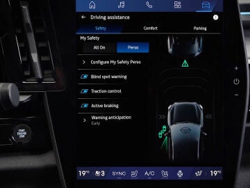 Pantalla de un Renault Rafale
