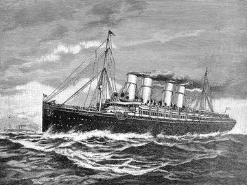 Ilustración de un barco antiguo Ilustración de un barco antiguo