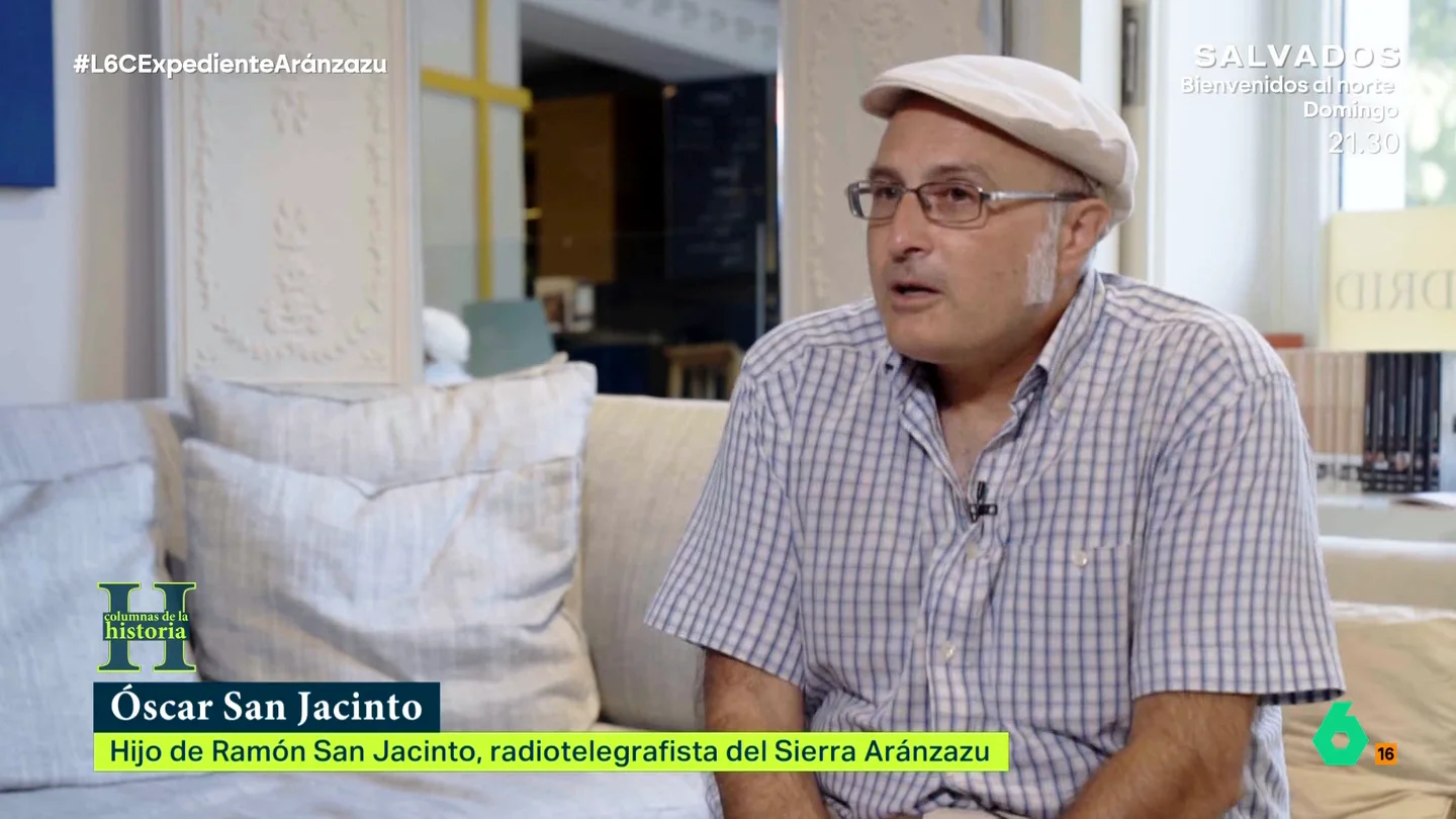 El hijo de un superviviente del 'Sierra Aránzazu' desvela lo que le contó su padre del capitán laSexta Columna sigue las pistas de los supervivientes del ataque al barco 'Sierra Aránzazu' en las costas de Cuba y localiza la hijo del radiotelegrafista. En este vídeo desvela cómo era su padre y qué le contó de aquél suceso.