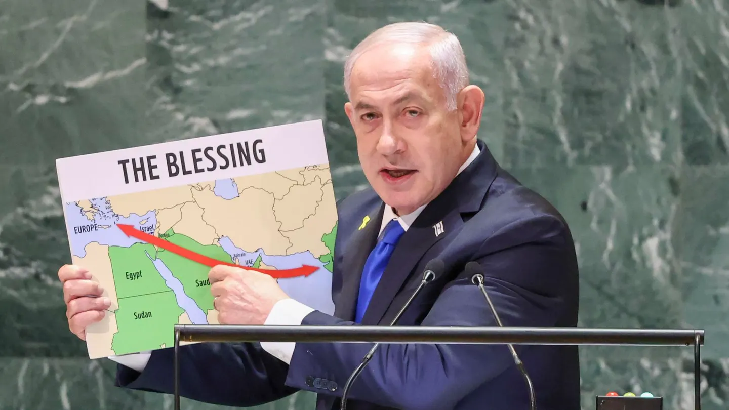 Netanyahu durante su intervención ante la ONU Netanyahu durante su intervención ante la ONU