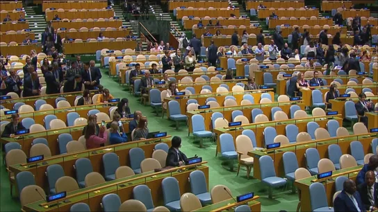 Varías delegaciones de países abandonan la sesión de la ONU cuando iba a hablar Netanyahu Varías delegaciones de países abandonan la sesión de la ONU cuando iba a hablar Netanyahu