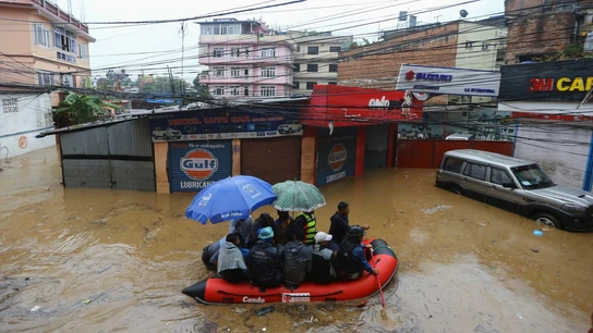 Fuertes lluvias en Nepal Fuertes lluvias en Nepal