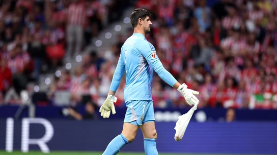 Thibaut Courtois, abandonando el Metropolitano Thibaut Courtois, abandonando el Metropolitano