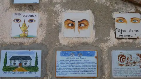 Detalle de los ojos de Ambite Detalle de los ojos de Ambite