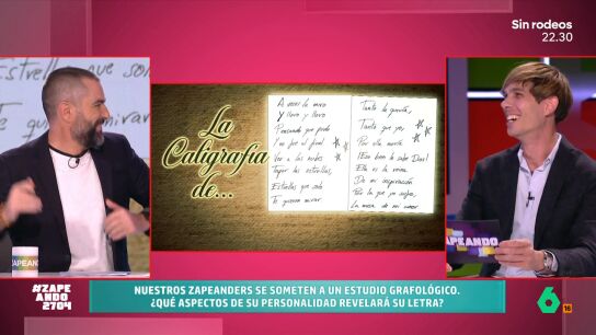 Carlos Rodr&iacute;guez ha analizado un texto escrito por el presentador de Zapeando para descubrir los rasgos m&aacute;s caracter&iacute;sticos de la personalidad de Dani Mateo. No te pierdas su an&aacute;lisis en el v&iacute;deo principal. 