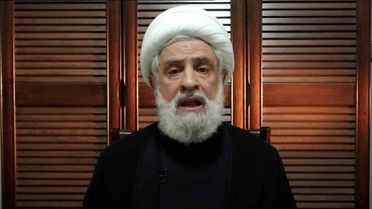 El número dos de Hizbulá en Líbano, Naim Qassem, pronuncia un discurso desde un lugar desconocido, días después del asesinato de su líder El número dos de Hizbulá en Líbano, Naim Qassem, pronuncia un discurso desde un lugar desconocido, días después del asesinato de su líder