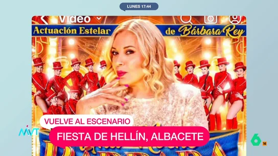 Bárbara Rey regresa a los escenarios de Hellín en 'Una Noche Bárbara' en plena polémica por sus fotos besándose con el emérito Bárbara Rey regresa a los escenarios de Hellín en 'Una Noche Bárbara' en plena polémica por sus fotos besándose con el emérito