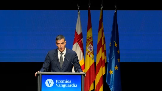 El presidente del Gobierno, Pedro Sánchez, durante su intervención en los premios La Vanguardia El presidente del Gobierno, Pedro Sánchez, durante su intervención en los premios La Vanguardia