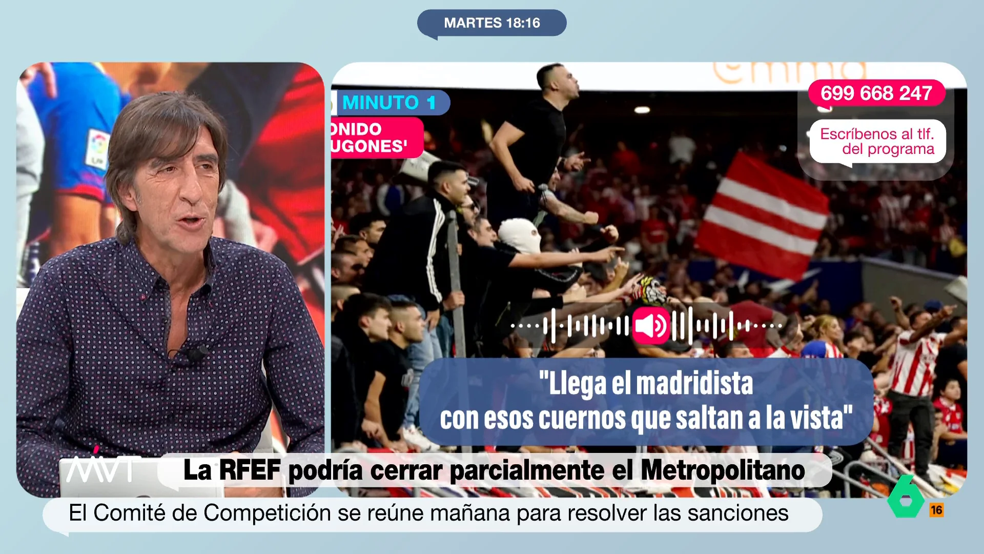 Benjamín Prado, sobre el Frente Atlético: “Esta gente no son solo aficionados enfadados [...] tienen dos muertos sobre la mesa”