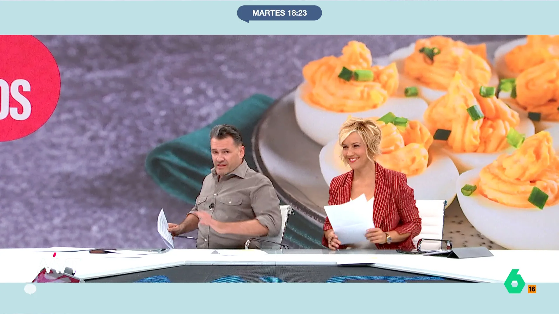 "Nada puede coartar la hora de la merienda en este programa", comenta Iñaki López en este vídeo donde da por concluido el debate sobre los incidentes violentos en el Atlético de Madrid-Real Madrid para dirigirse al set del chef Carlos Maldonado.