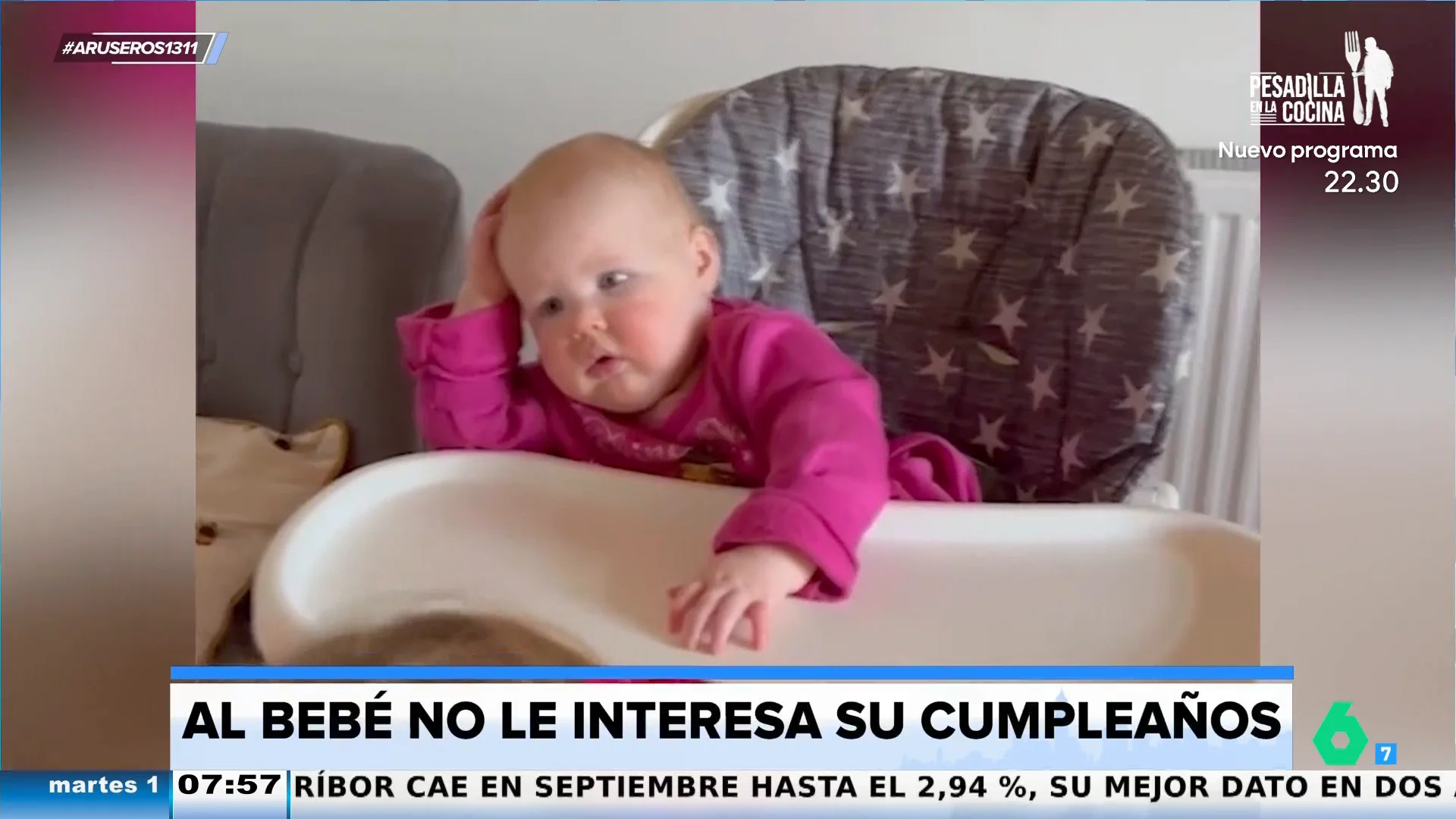 Una familia organiza una fiesta de cumpleaños a su bebé, pero a la niña no le interesa nada: "Lleva mal cumplir años"