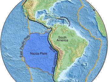 Mapa de la región de la Dorsal del Pacífico Oriental