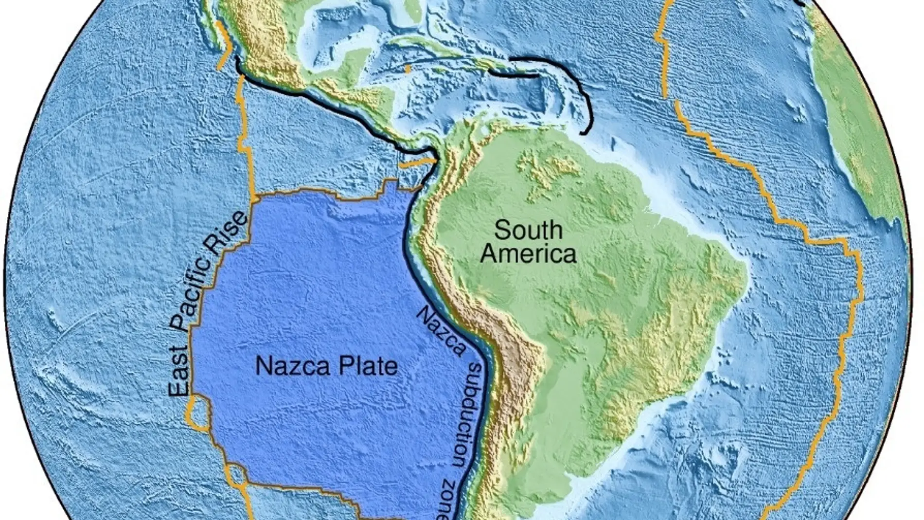 Mapa de la región de la Dorsal del Pacífico Oriental Mapa de la región de la Dorsal del Pacífico Oriental
