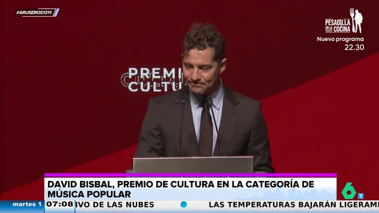 La emoción de David Bisbal al hablar de sus hijos tras recoger el Premio Cultura de Madrid La emoción de David Bisbal al hablar de sus hijos tras recoger el Premio Cultura de Madrid