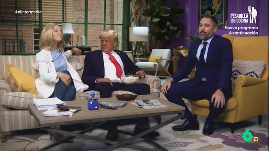 'Abascal' intenta compartir piso con 'Trump' y 'Meloni': "Si os preocupa mi solvencia tengo una fundación y siete chiringuitos" El Intermedio 'estrena' 'Fachas', la primera sitcom protagonizada por los líderes de la extrema derecha. En el primer capítulo, el líder de Vox visita el piso para ocupar una de las habitaciones libres.