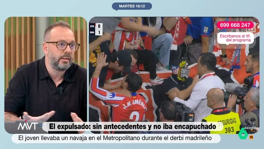 Maestre asegura que "en el Frente Atlético son los mismos con otro nombre" "La única razón por la que el Frente Atlético sigue operando es porque Miguel Ángel Gil Marín lo permite", afirma rotundo Antonio Maestre en este vídeo donde explica que este grupo ultra sigue presente en el Metropolitano, pero con otras siglas.
