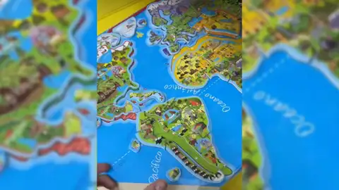 El puzle de una juguetería de Barcelona que desata la polémica en TikTok por cómo se representa a América Latina Captura vídeo de tiktok.com/@mia_wein donde enseña El puzle de una juguetería de Barcelona que desata la polémica en por cómo se representa a América Latina