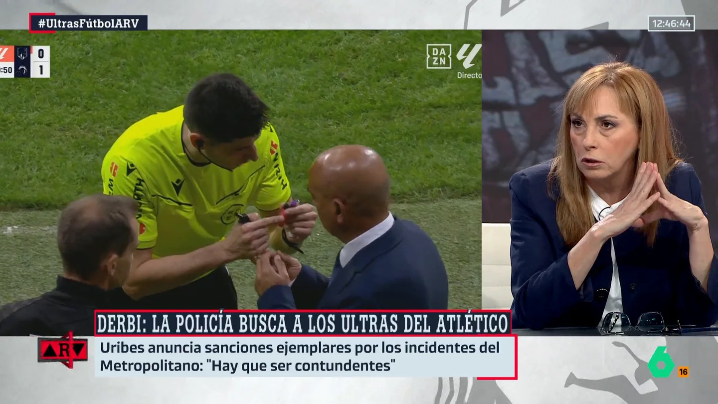 ARV-Angélica Rubio, sobre lo ocurrido en el derbi: "Hay que tomar medidas también contra el club" ARV-Angélica Rubio, sobre lo ocurrido en el derbi: "Hay que tomar medidas también contra el club"