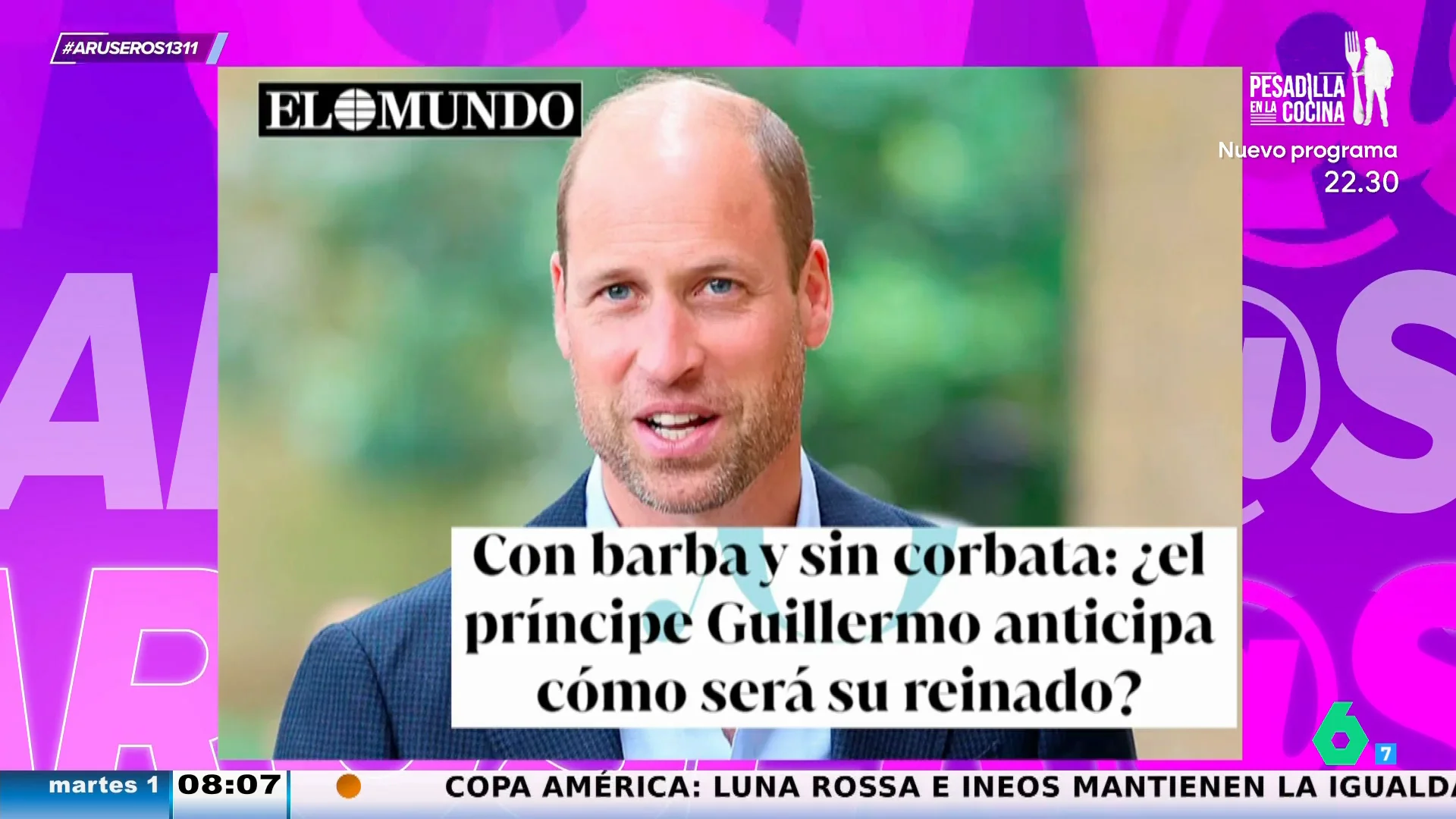 Alfonso Arús, tras ver al príncipe Guillermo con barba: "En esta foto tiene una cara de bobo..."