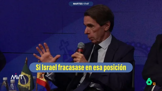 El aviso de Aznar: "Si Israel no gana, la próxima batalla será en las costas del sur de Europa" El aviso de Aznar: "Si Israel no gana, la próxima batalla será en las costas del sur de Europa"