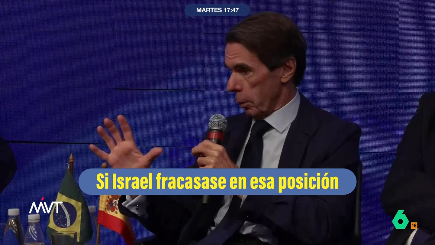 El aviso de Aznar: "Si Israel no gana, la próxima batalla será en las costas del sur de Europa" El aviso de Aznar: "Si Israel no gana, la próxima batalla será en las costas del sur de Europa"