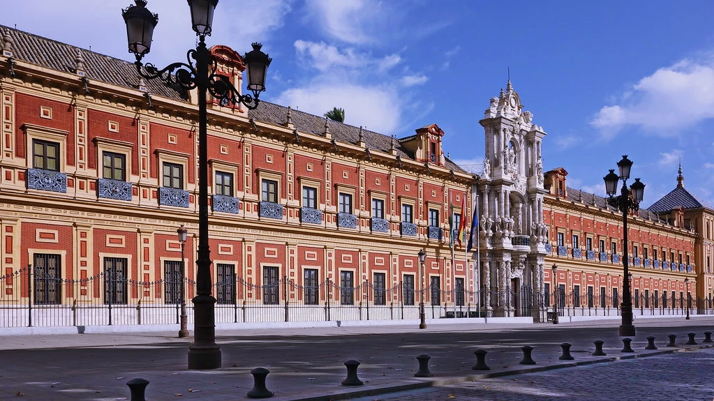 Fachada del Palacio de San Telmo, sede de la Junta de Andalucía en Sevilla