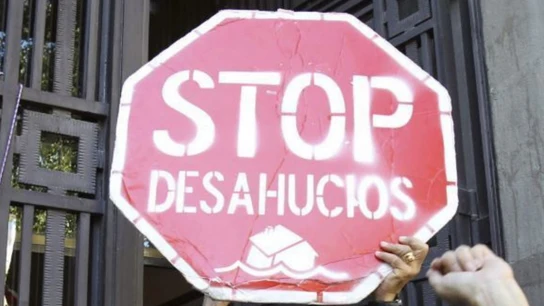 Pancarta utilizada en las protestas de la Plataforma de Afectadas por las Hipotecas, en una imagen de archivo. Pancarta utilizada en las protestas de la Plataforma de Afectadas por las Hipotecas, en una imagen de archivo.
