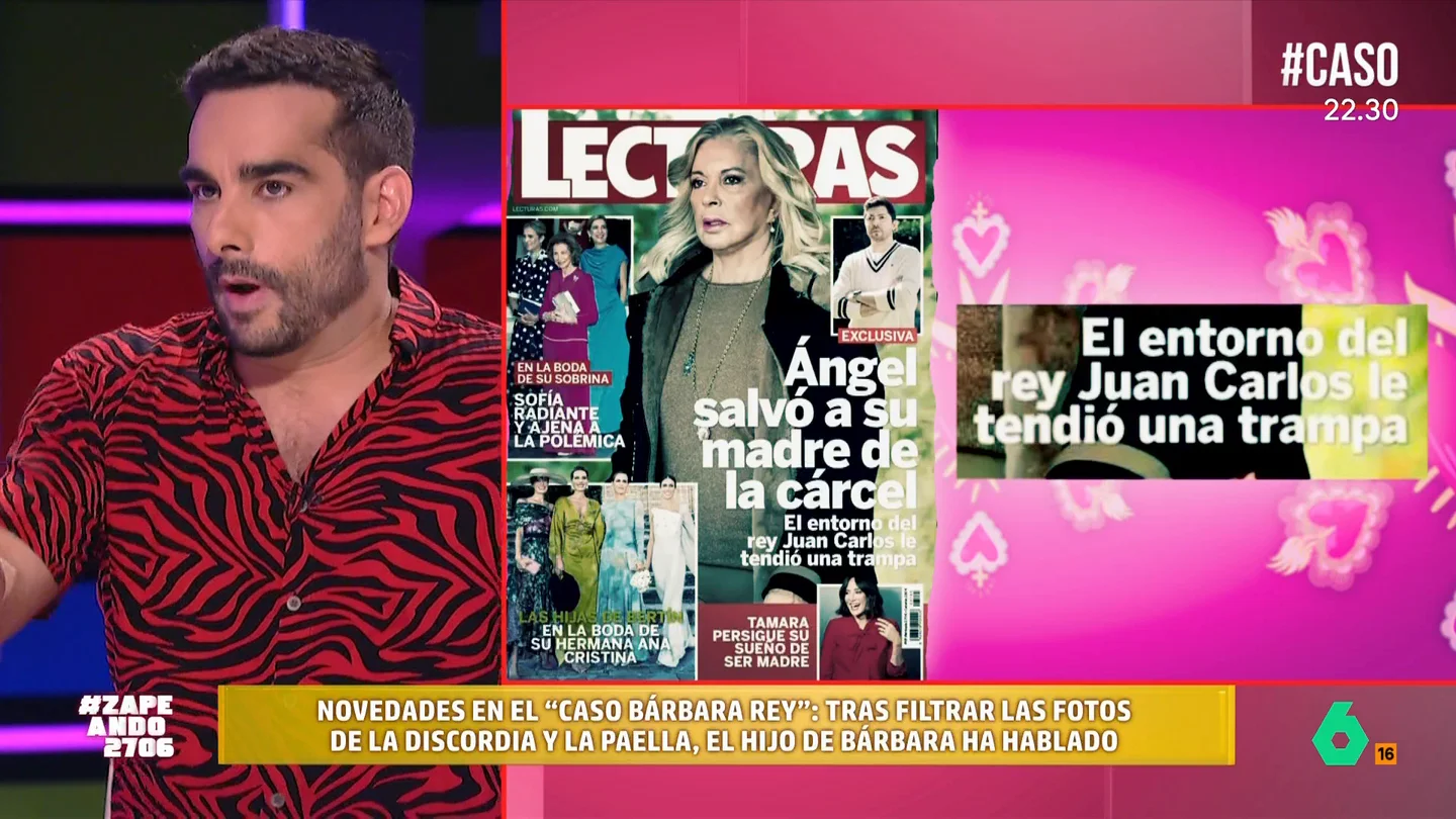 El hijo de Bárbara Rey desvela en una exclusiva que la salvó de la cárcel: "Esto ha pasado de serie turca a 'Prison Break'" El periodista Juan Sanguino repasa la exclusiva que ha concedido Ángel Cristo Jr., hijo de la vedette. Como cuenta, hizo unas escuchas cuando tenía 12 años le permitieron descubrir la trampa que le querían tender a su madre.