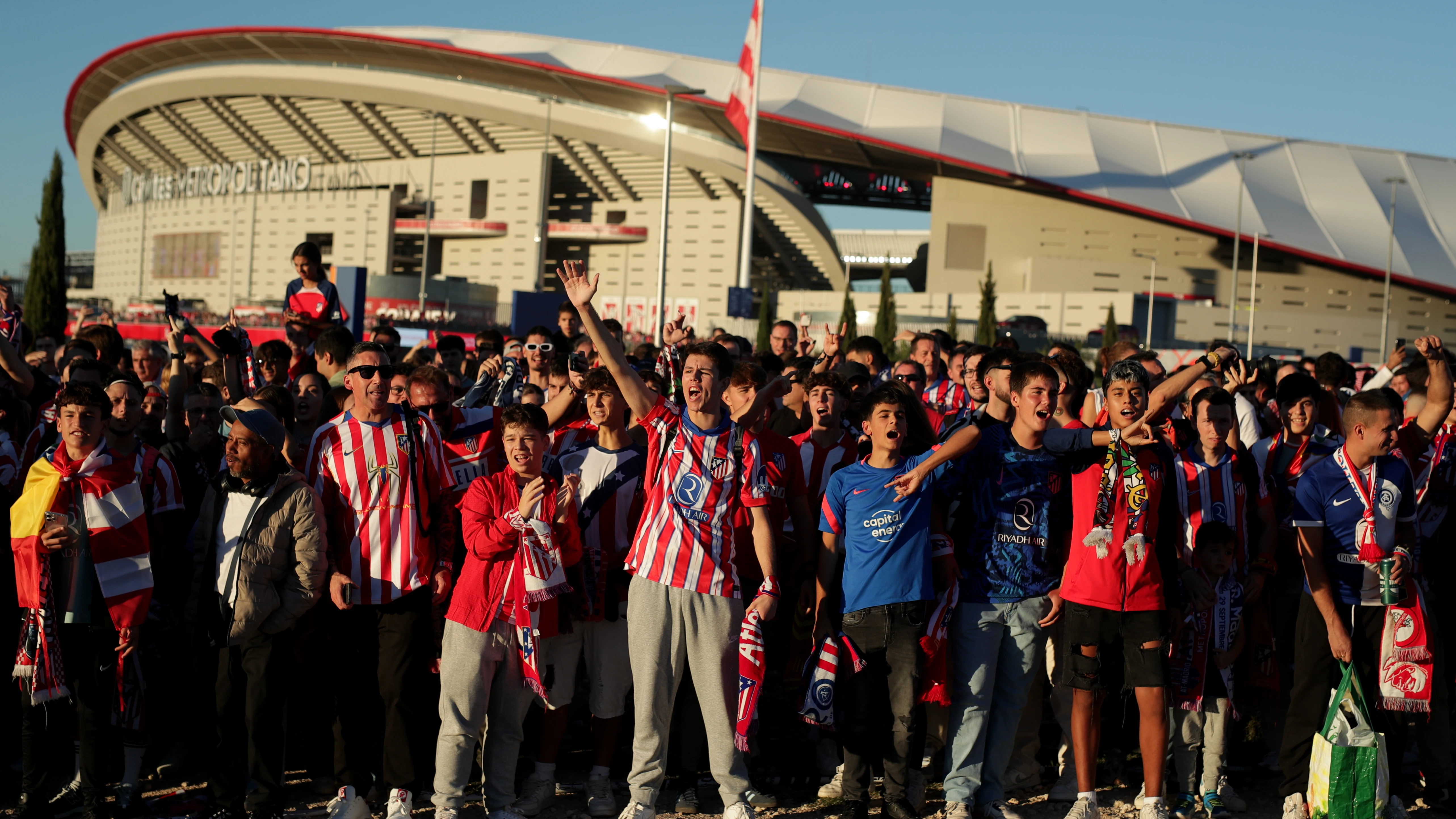 Aficionados del Atleti en el Metropolitano