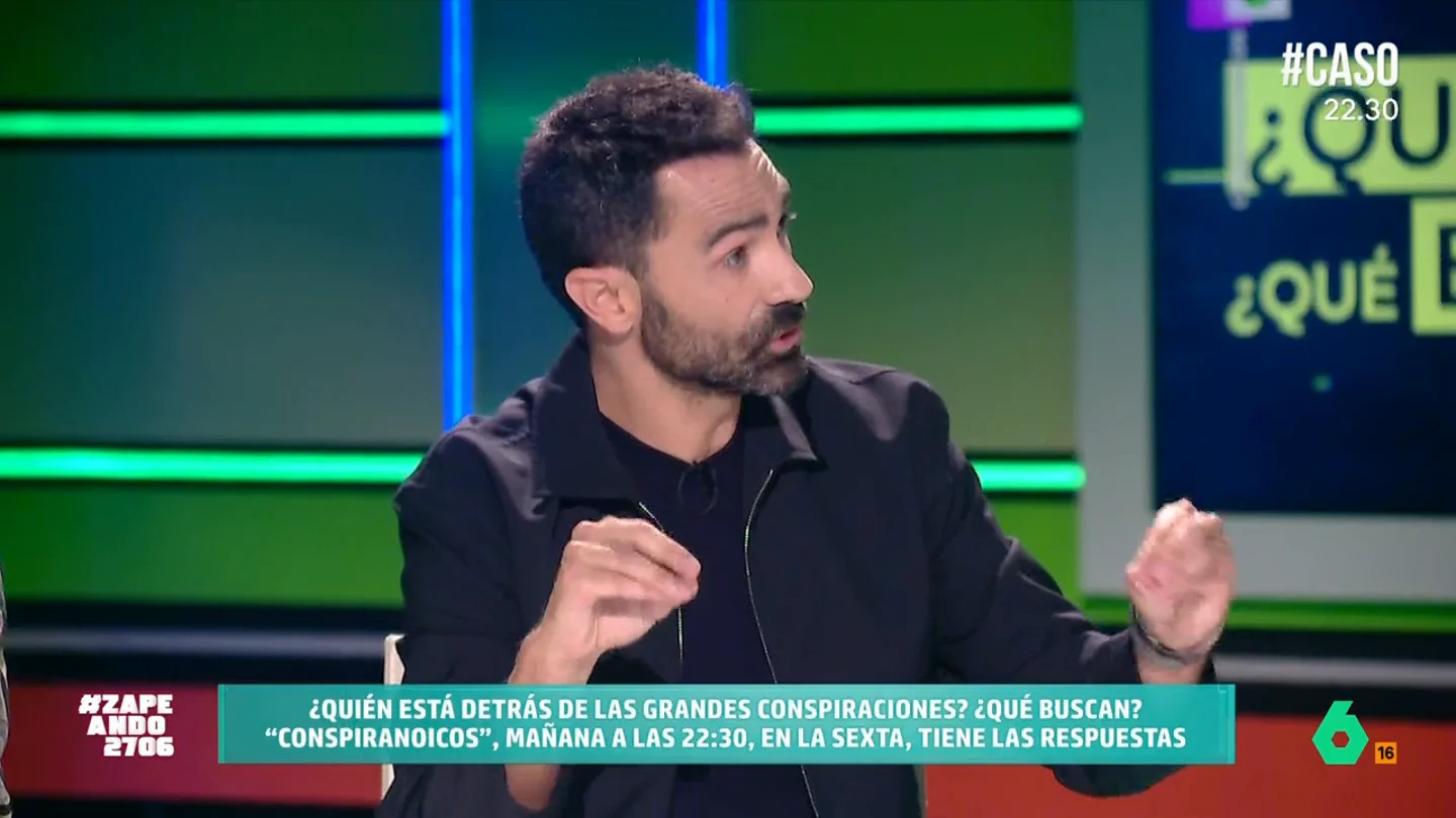 Jokin Castellón desvela lo peor de las teorías conspirativas: "Son tan locas que luego no te crees algunas verdades" Jokin Castellón desvela lo peor de las teorías conspirativas: "Son tan locas que luego no te crees algunas verdades"