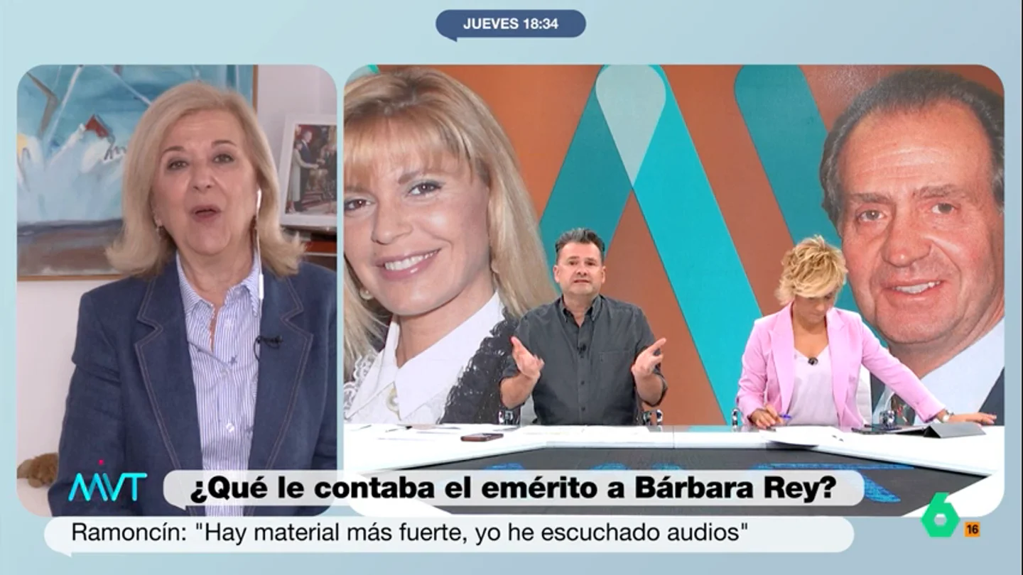 Iñaki López, sobre las confesiones del rey Juan Carlos a Bárbara Rey: "Ahora se le llama bocazas, antes era campechanía" Carmen Enríquez comenta en este vídeo los audios filtrados entre Juan Carlos I y Bárbara Rey y destaca tanto "las dotes de espía" de la vedette, como el carácter "bocazas" del monarca: "Siempre lo han dicho las personas que estaban cerca de él".