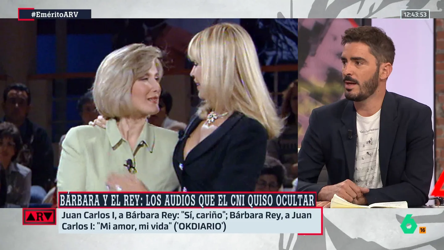 ARV-Juanma Lamet reacciona a los audios de Bárbara Rey sobre Juan Carlos I: "Lo guionizan para una serie y no nos lo creemos" ARV-Juanma Lamet reacciona a los audios de Bárbara Rey sobre Juan Carlos I: "Lo guionizan para una serie y no nos lo creemos"
