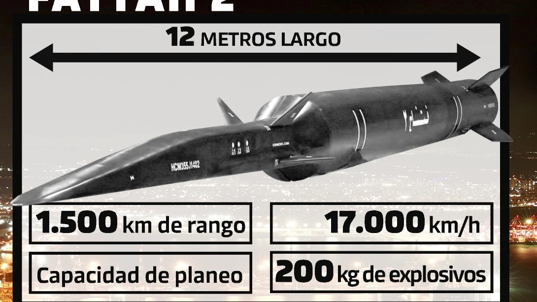 Hipersónicos y de 12 metros de largo: así son los miles que Irán ha lanzado contra Israel 