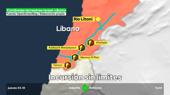 La ofensiva israelí en el Líbano deja atrás la promesa de ser "limitada y precisa": ya avanzan hacia el sur y el este La ofensiva israelí en el Líbano deja atrás la promesa de ser "limitada y precisa": ya avanzan hacia el sur y el este